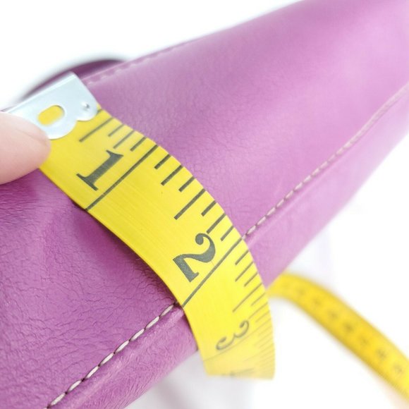 Barneys New York Womens Violet Leather Meadow Green Lining Shoulder Hand… - Picture 11 of 15